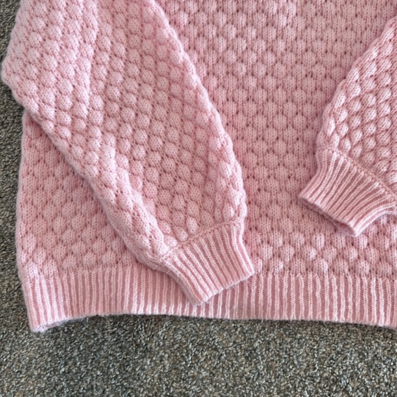 Pink crew neck sweater. Size L - Picture 4 of 6